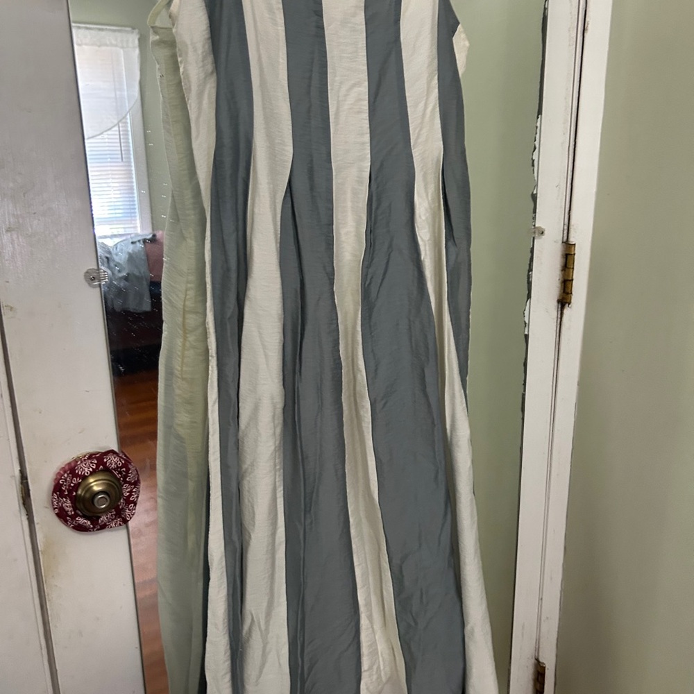 Madewell Elegant grey  and White Dress